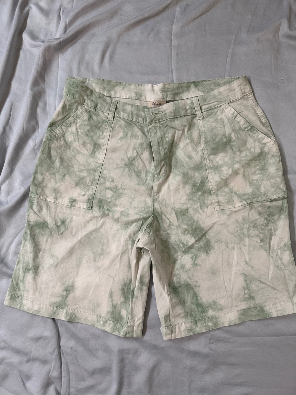 Style & Co. Green Tie-Dye Women's Bermuda Shorts